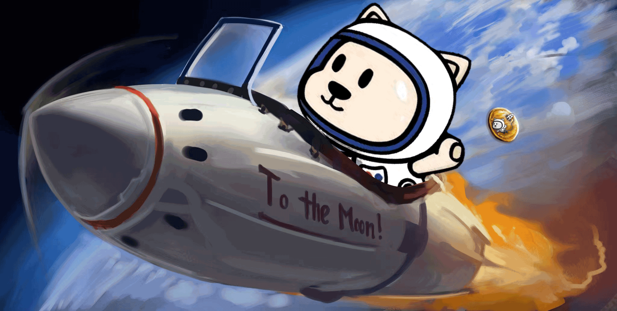 OverDogeMoon ready to launch!  Destination: The Moon!
